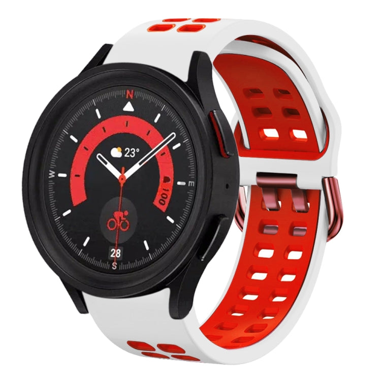 20mm Breathable Two-Color Silicone Watch Band, For Samsung Galaxy Watch 5 40mm