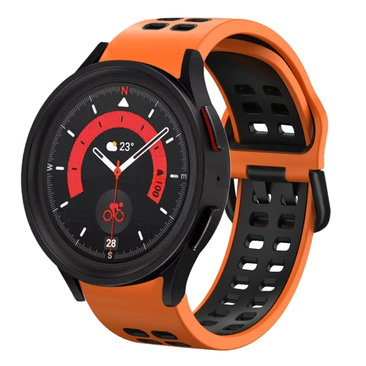20mm Breathable Two-Color Silicone Watch Band, For Samsung Galaxy Watch 5 40mm