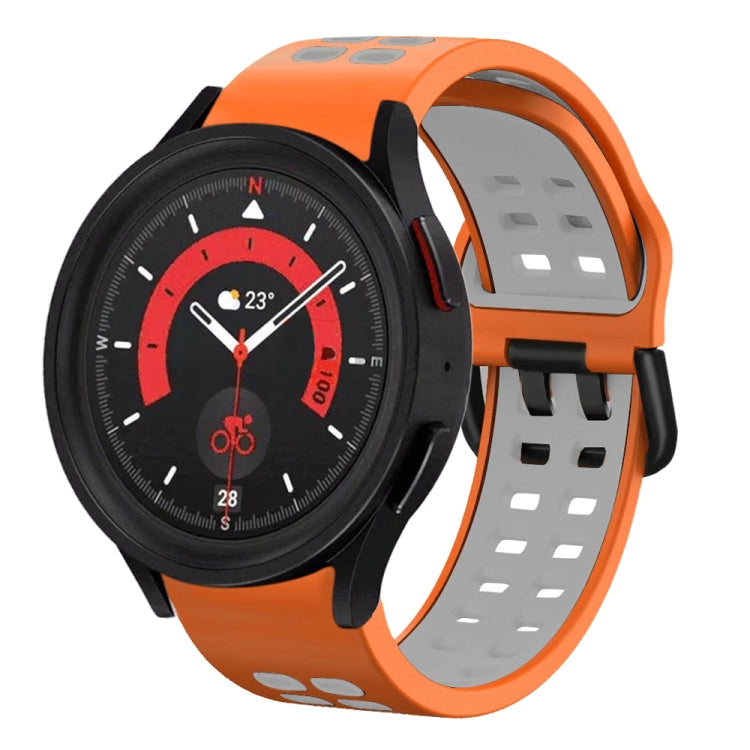 20mm Breathable Two-Color Silicone Watch Band, For Samsung Galaxy Watch 5 40mm