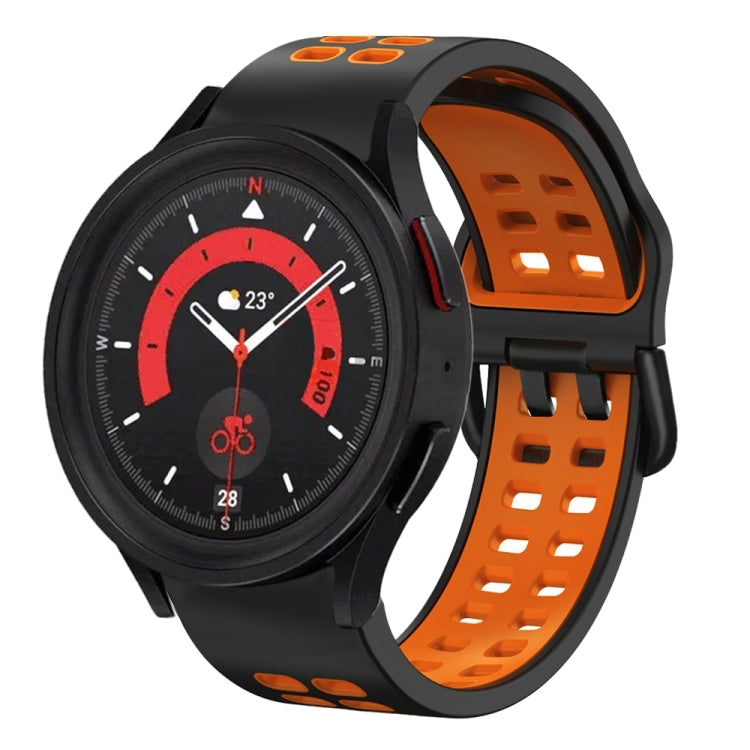 20mm Breathable Two-Color Silicone Watch Band, For Samsung Galaxy Watch 5 40mm