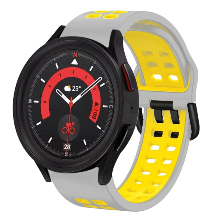 20mm Breathable Two-Color Silicone Watch Band, For Samsung Galaxy Watch 5 40mm