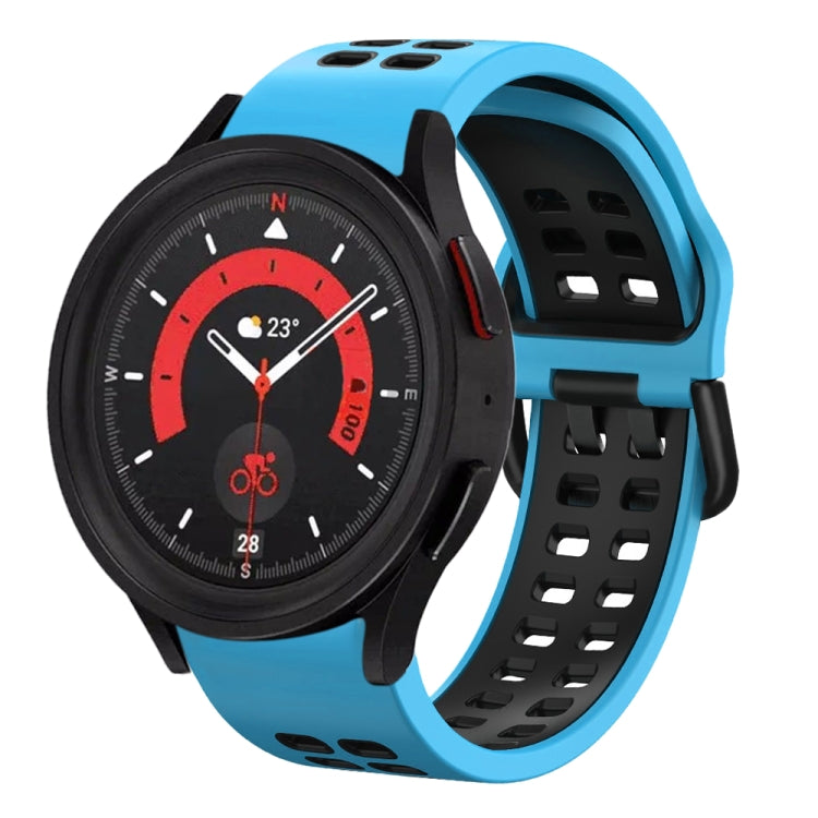20mm Breathable Two-Color Silicone Watch Band, For Samsung Galaxy Watch 5 40mm