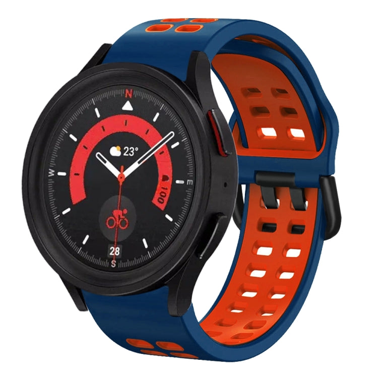 20mm Breathable Two-Color Silicone Watch Band, For Samsung Galaxy Watch 5 40mm