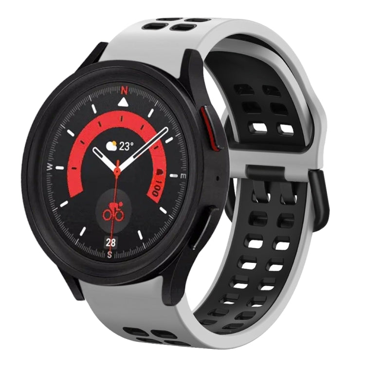 20mm Breathable Two-Color Silicone Watch Band, For Samsung Galaxy Watch 5 44mm