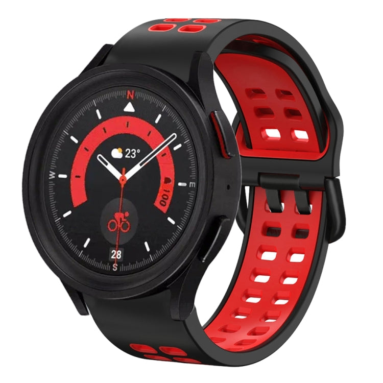 20mm Breathable Two-Color Silicone Watch Band, For Samsung Galaxy Watch 5 44mm