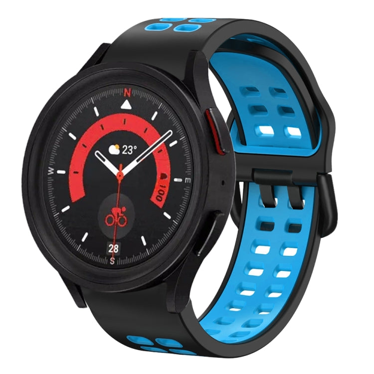 20mm Breathable Two-Color Silicone Watch Band, For Samsung Galaxy Watch 5 44mm