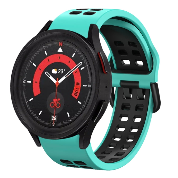 20mm Breathable Two-Color Silicone Watch Band, For Samsung Galaxy Watch 5 44mm