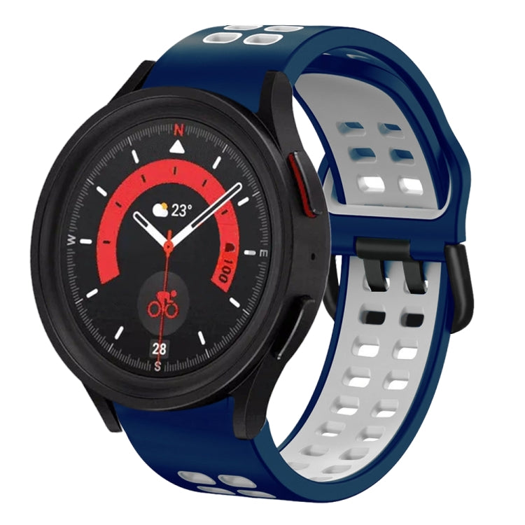 20mm Breathable Two-Color Silicone Watch Band, For Samsung Galaxy Watch 5 44mm