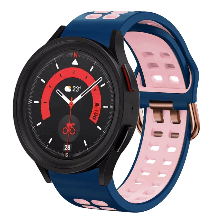 20mm Breathable Two-Color Silicone Watch Band, For Samsung Galaxy Watch 5 44mm