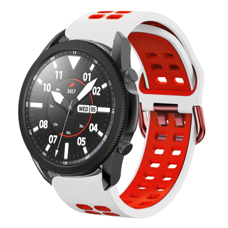 20mm Breathable Two-Color Silicone Watch Band, For Samsung Galaxy Watch 5 Pro 45mm