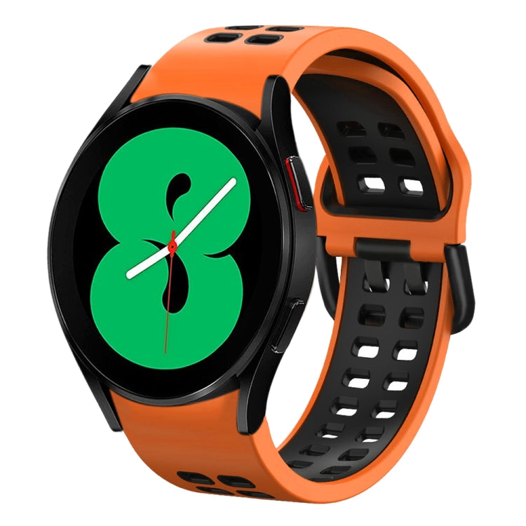 20mm Breathable Two-Color Silicone Watch Band, For Samsung Galaxy Watch 4 44mm