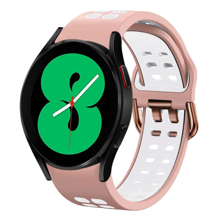 20mm Breathable Two-Color Silicone Watch Band, For Samsung Galaxy Watch 4 44mm