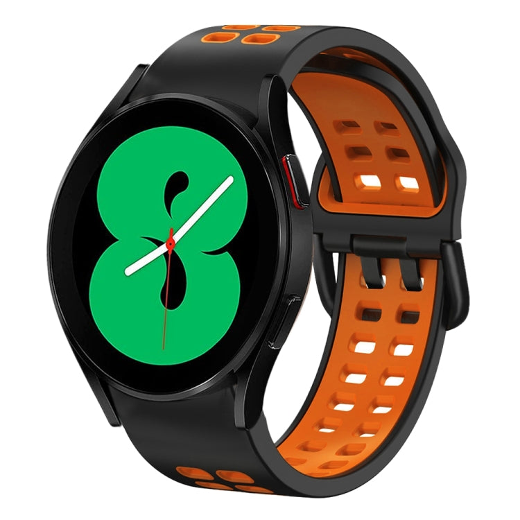 20mm Breathable Two-Color Silicone Watch Band, For Samsung Galaxy Watch 4 44mm