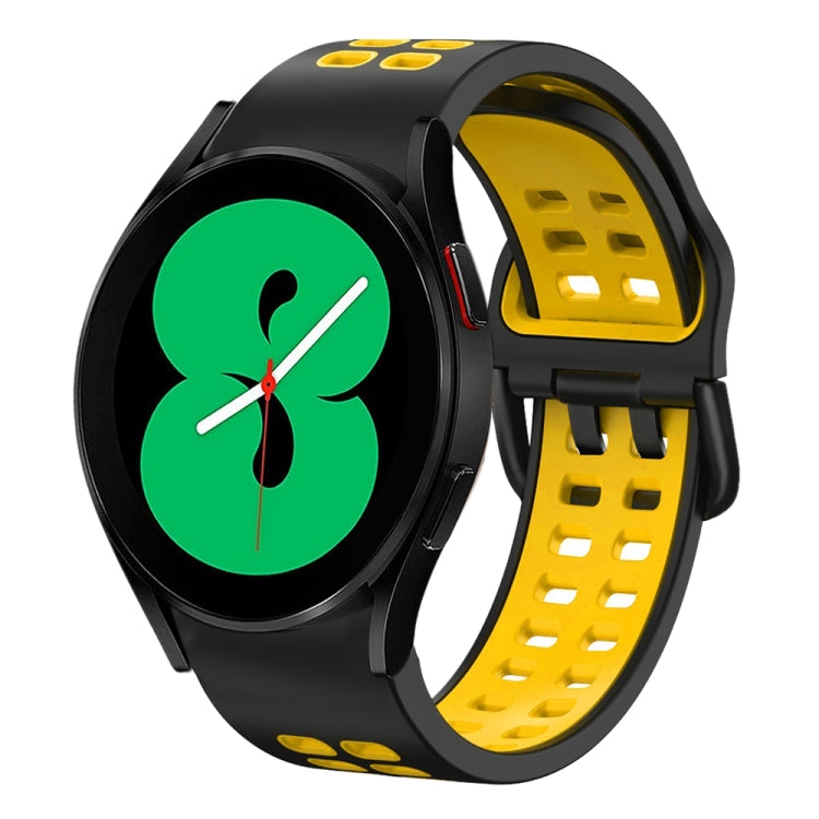 20mm Breathable Two-Color Silicone Watch Band, For Samsung Galaxy Watch 4 44mm