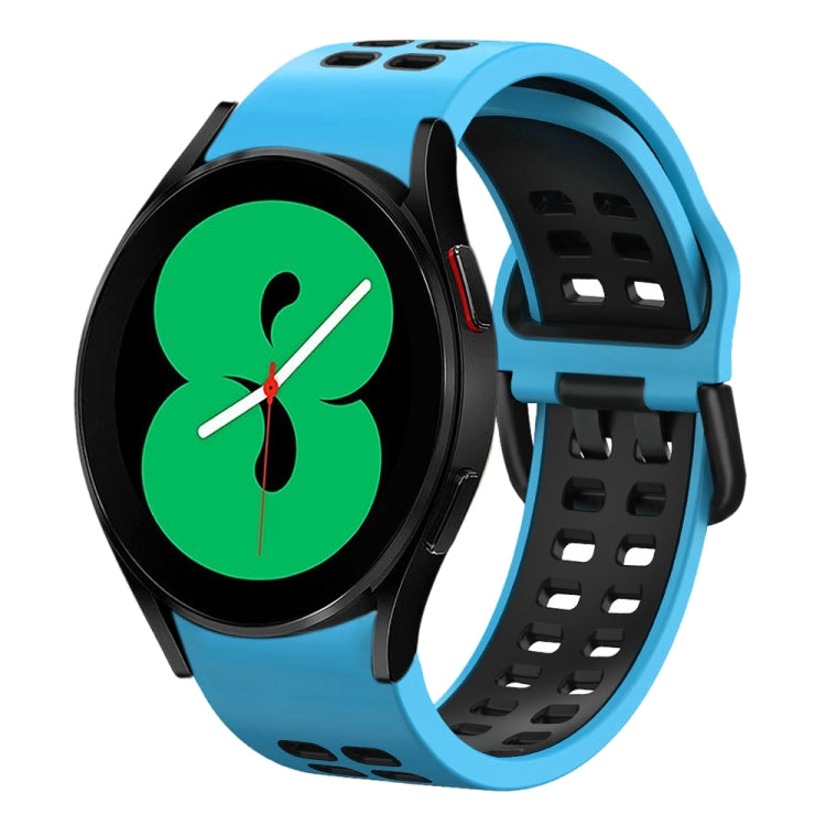 20mm Breathable Two-Color Silicone Watch Band, For Samsung Galaxy Watch 4 44mm