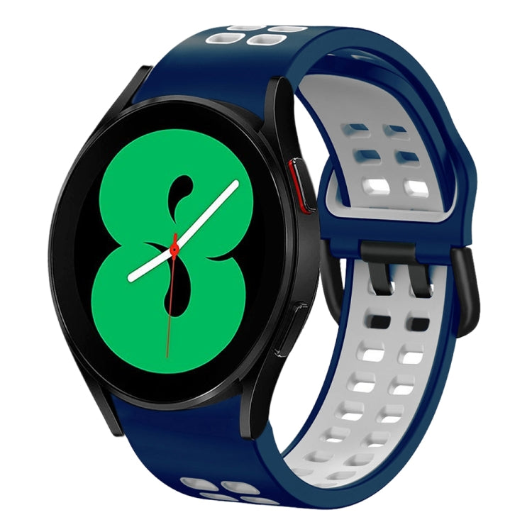 20mm Breathable Two-Color Silicone Watch Band, For Samsung Galaxy Watch 4 44mm