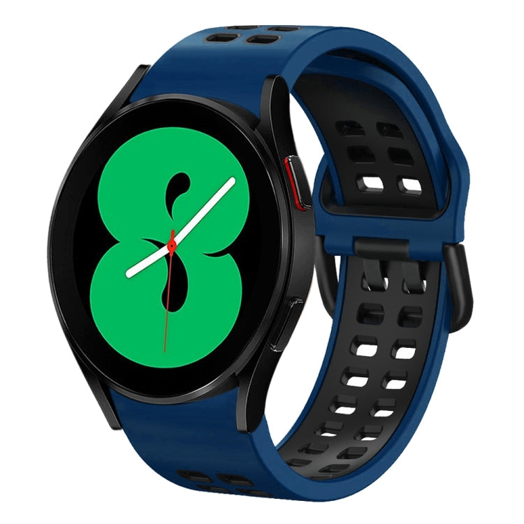 20mm Breathable Two-Color Silicone Watch Band, For Samsung Galaxy Watch 4 44mm
