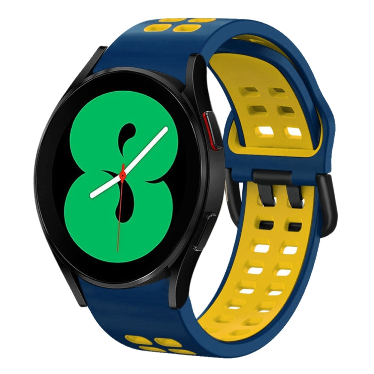 20mm Breathable Two-Color Silicone Watch Band, For Samsung Galaxy Watch 4 44mm