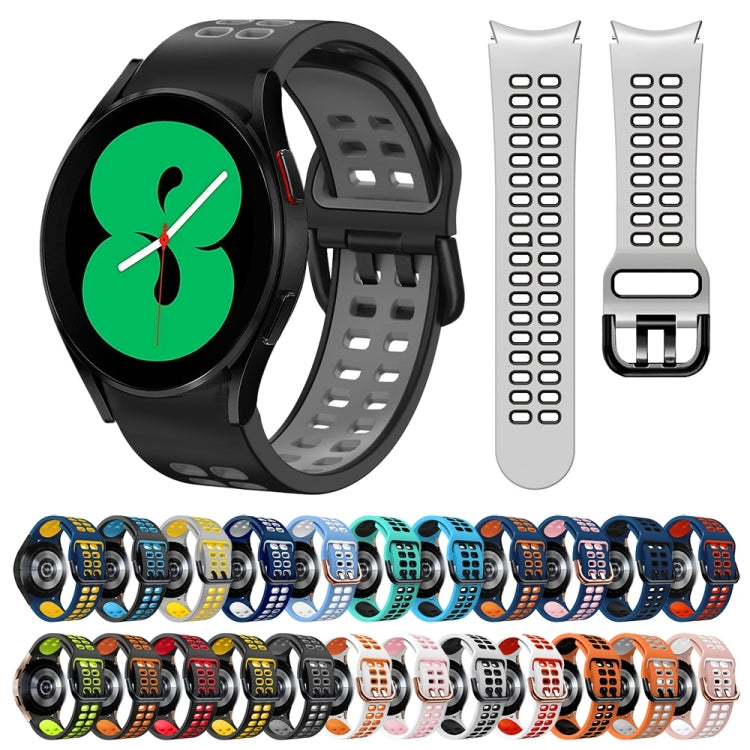 20mm Breathable Two-Color Silicone Watch Band, For Samsung Galaxy Watch 4 44mm