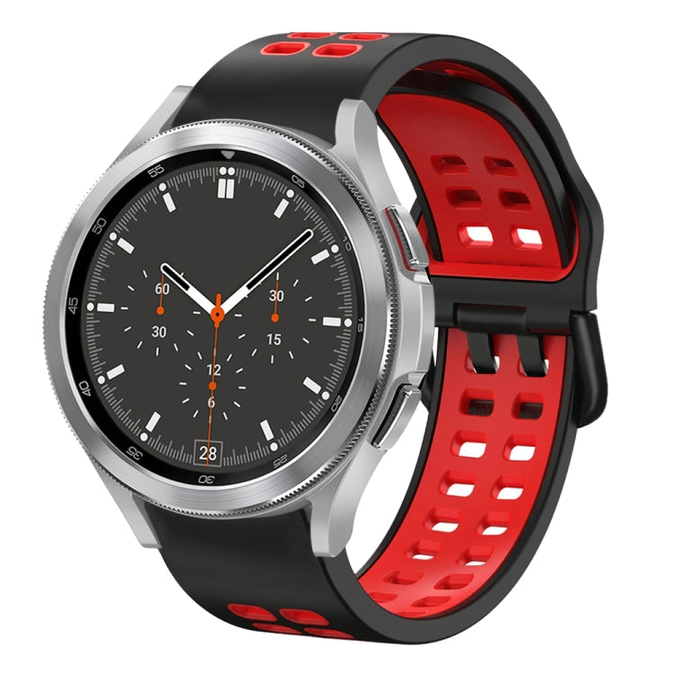 20mm Breathable Two-Color Silicone Watch Band, For Samsung Galaxy Watch 4 Classic 46mm