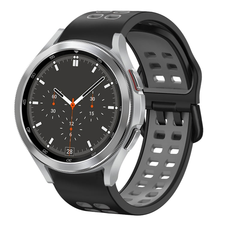 20mm Breathable Two-Color Silicone Watch Band, For Samsung Galaxy Watch 4 Classic 46mm
