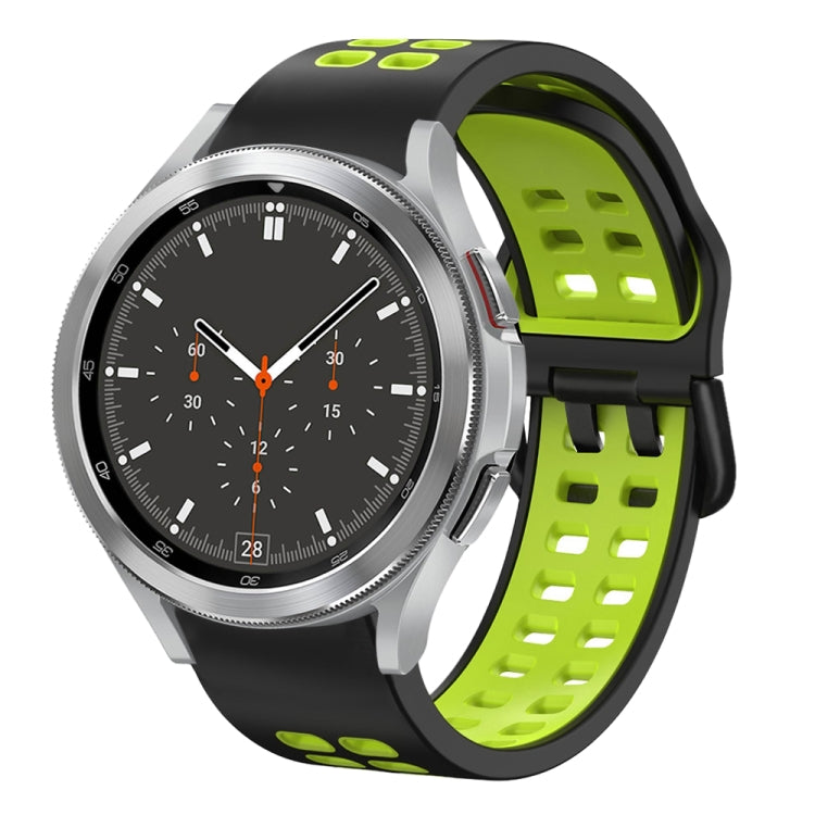 20mm Breathable Two-Color Silicone Watch Band, For Samsung Galaxy Watch 4 Classic 46mm
