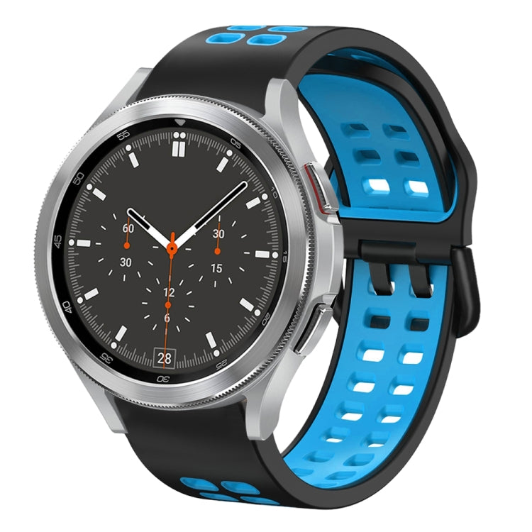 20mm Breathable Two-Color Silicone Watch Band, For Samsung Galaxy Watch 4 Classic 46mm
