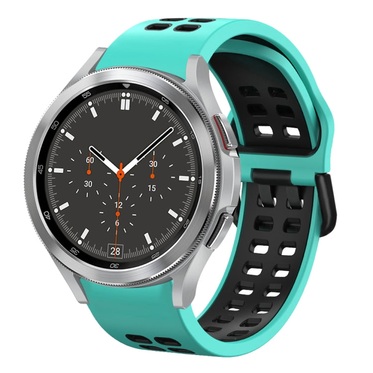 20mm Breathable Two-Color Silicone Watch Band, For Samsung Galaxy Watch 4 Classic 46mm