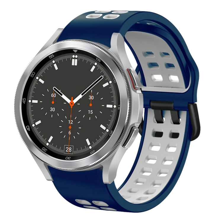 20mm Breathable Two-Color Silicone Watch Band, For Samsung Galaxy Watch 4 Classic 46mm