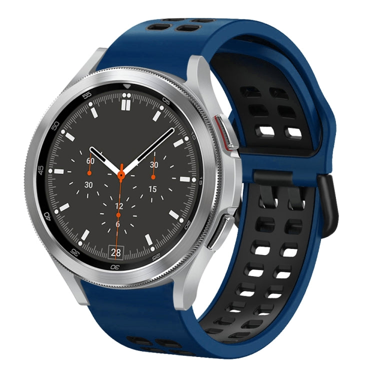 20mm Breathable Two-Color Silicone Watch Band, For Samsung Galaxy Watch 4 Classic 46mm