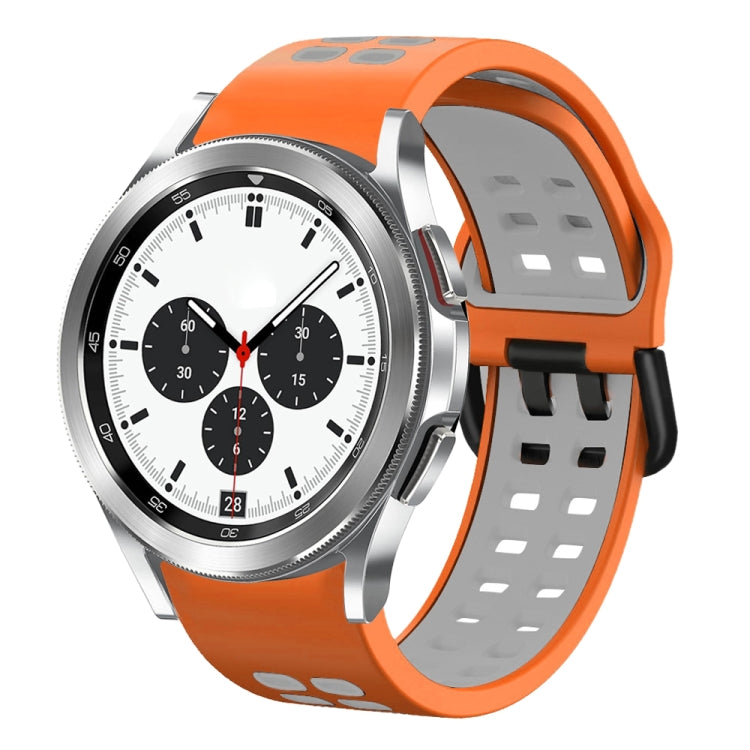 20mm Breathable Two-Color Silicone Watch Band, For Samsung Galaxy Watch 4 Classic 42mm