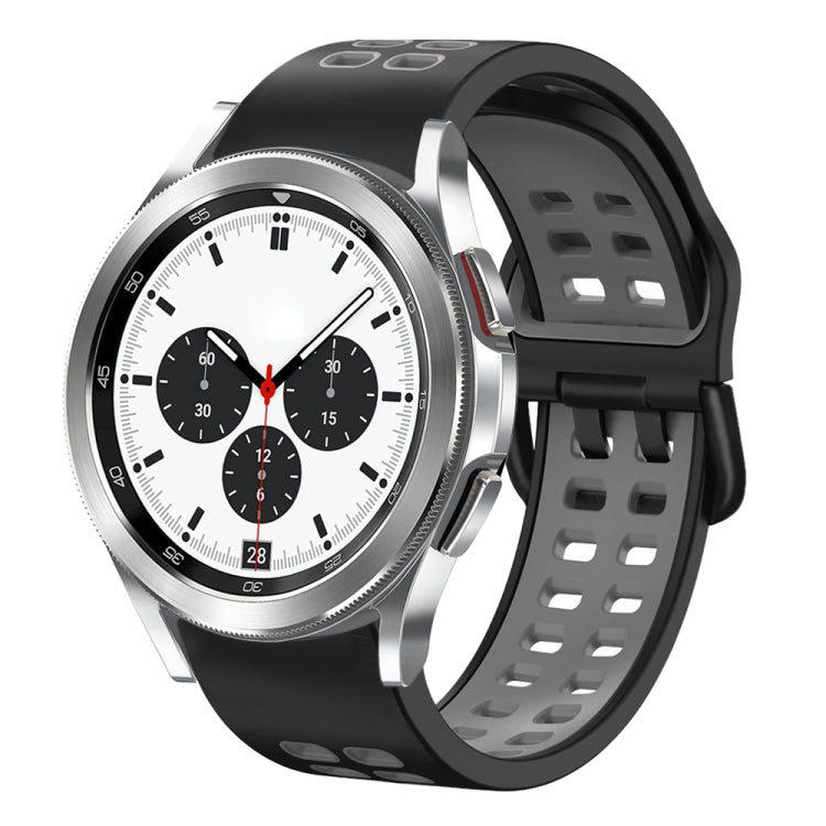 20mm Breathable Two-Color Silicone Watch Band, For Samsung Galaxy Watch 4 Classic 42mm
