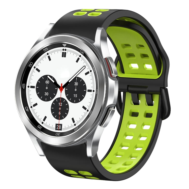 20mm Breathable Two-Color Silicone Watch Band, For Samsung Galaxy Watch 4 Classic 42mm