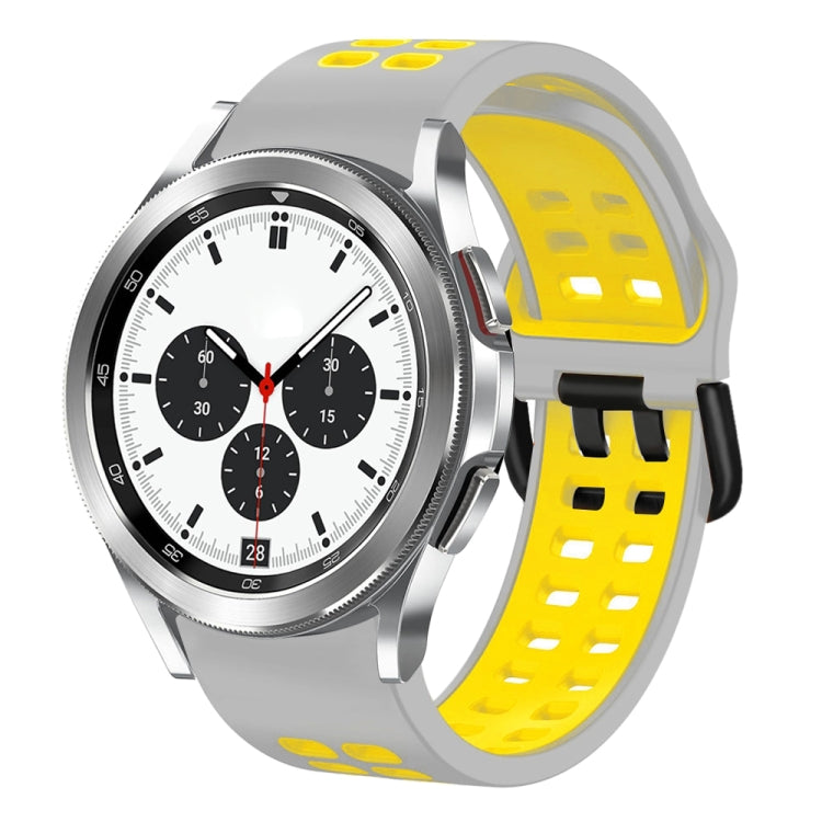 20mm Breathable Two-Color Silicone Watch Band, For Samsung Galaxy Watch 4 Classic 42mm