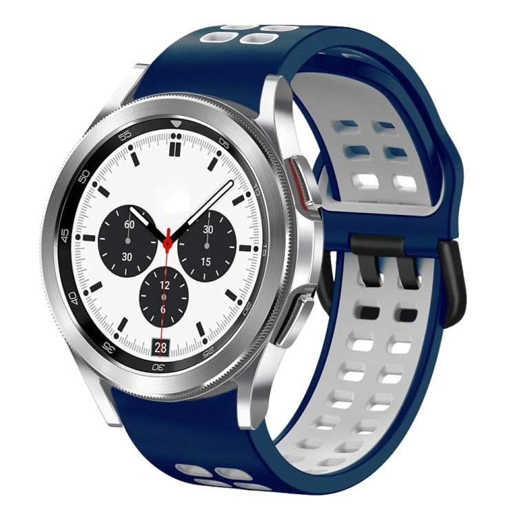 20mm Breathable Two-Color Silicone Watch Band, For Samsung Galaxy Watch 4 Classic 42mm