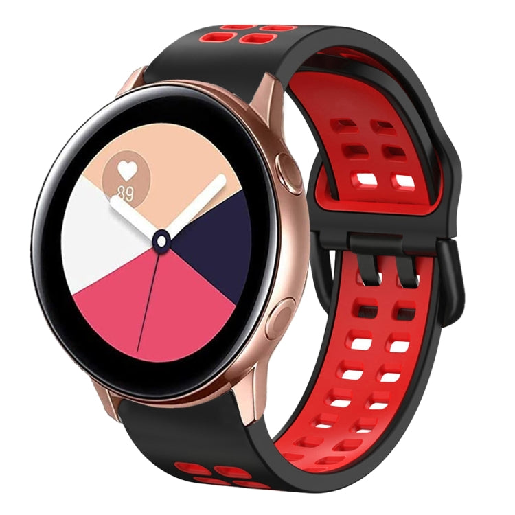 20mm Breathable Two-Color Silicone Watch Band, For Galaxy Watch Active 2