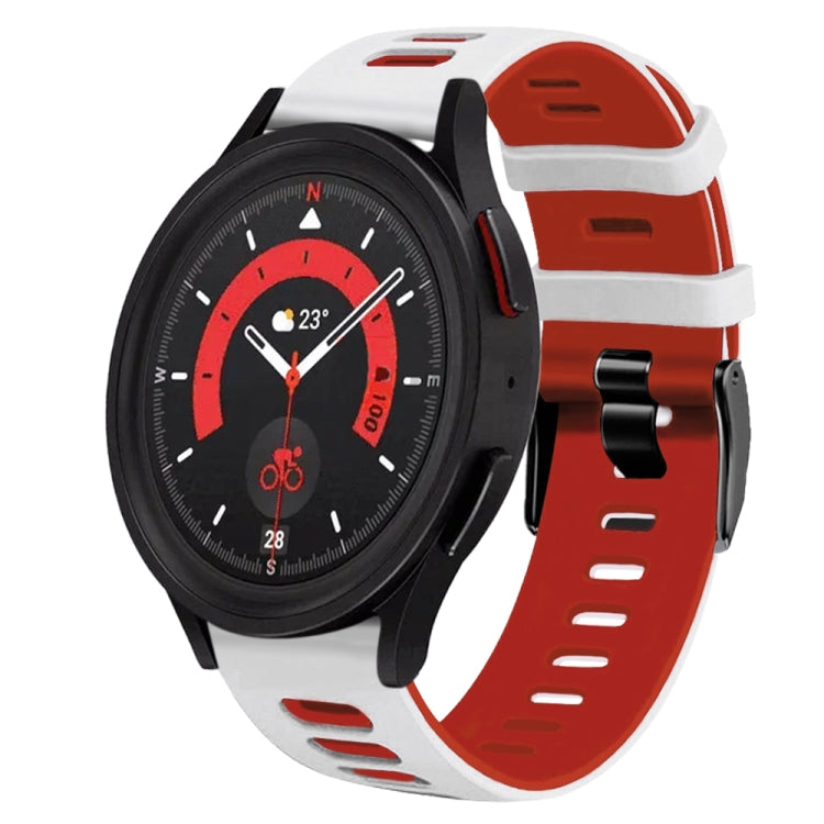 20mm Two-Color Silicone Watch Band, For Samsung Galaxy Watch 5 44mm