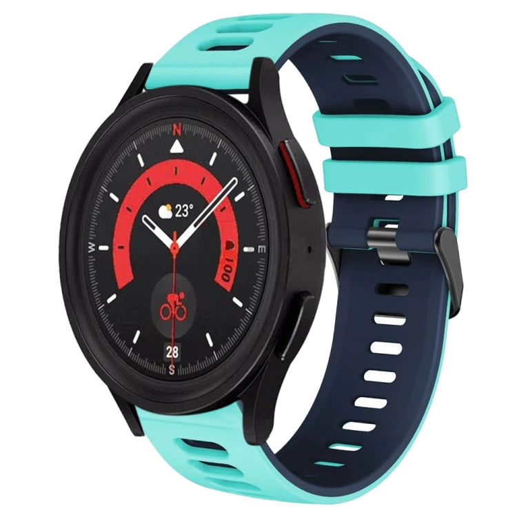 20mm Two-Color Silicone Watch Band, For Samsung Galaxy Watch 5 44mm