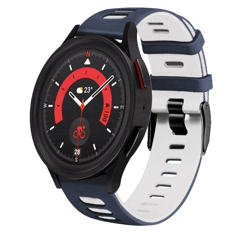 20mm Two-Color Silicone Watch Band, For Samsung Galaxy Watch 5 44mm