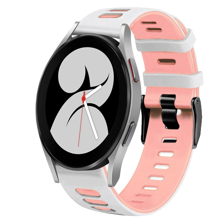 20mm Two-Color Silicone Watch Band, For Samsung Galaxy Watch 4 40mm