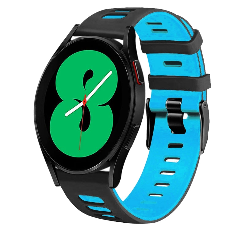 20mm Two-Color Silicone Watch Band, For Samsung Galaxy Watch 4 44mm