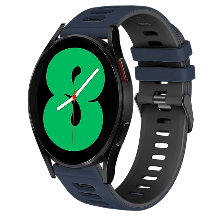 20mm Two-Color Silicone Watch Band, For Samsung Galaxy Watch 4 44mm