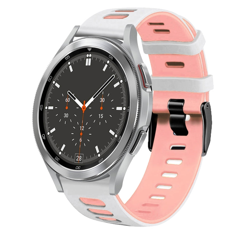 20mm Two-Color Silicone Watch Band, For Samsung Galaxy Watch 4 Classic 46mm
