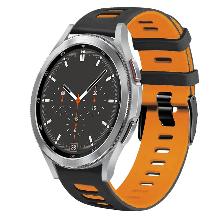 20mm Two-Color Silicone Watch Band, For Samsung Galaxy Watch 4 Classic 46mm