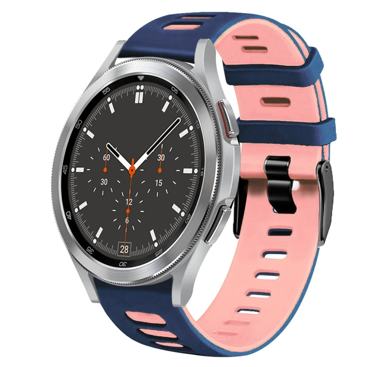 20mm Two-Color Silicone Watch Band, For Samsung Galaxy Watch 4 Classic 46mm