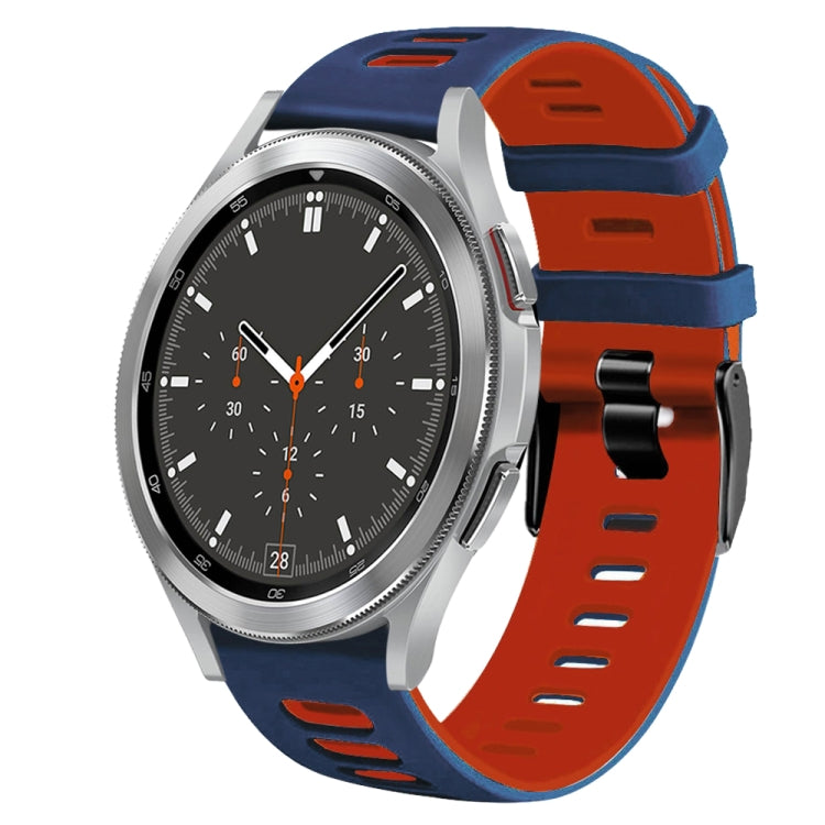 20mm Two-Color Silicone Watch Band, For Samsung Galaxy Watch 4 Classic 46mm
