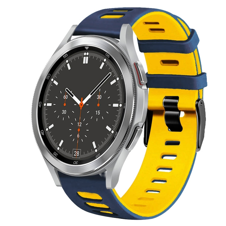 20mm Two-Color Silicone Watch Band, For Samsung Galaxy Watch 4 Classic 46mm