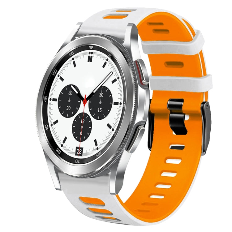 20mm Two-Color Silicone Watch Band, For Samsung Galaxy Watch 4 Classic 42mm