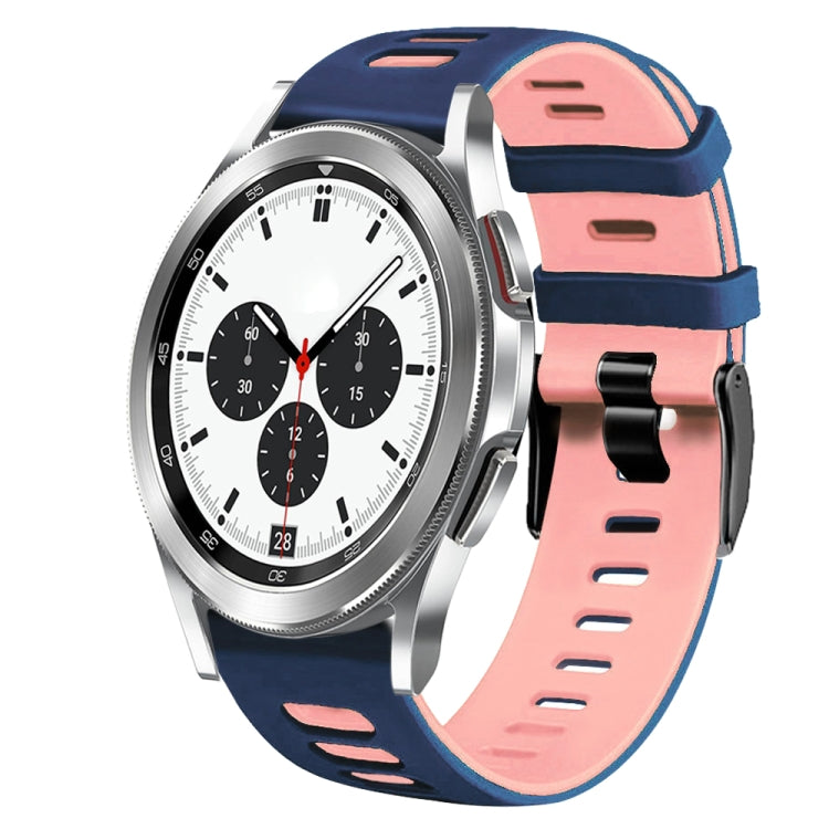 20mm Two-Color Silicone Watch Band, For Samsung Galaxy Watch 4 Classic 42mm