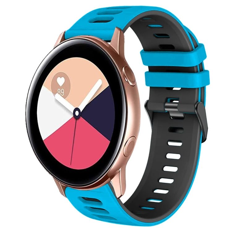 20mm Two-Color Silicone Watch Band, For Samsung Galaxy Watch Active 2